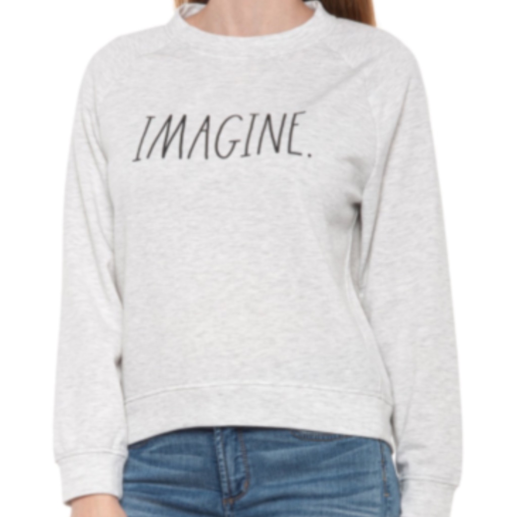 Boutique Brand New Rae Dunn Imagine Sweatshirt Womens New Size S